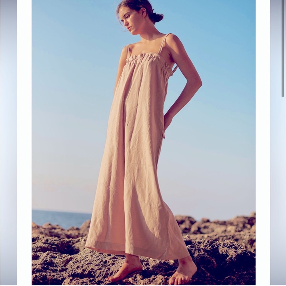 OZMA of California Deia Jumpsuit in Dusk Linen  - XS